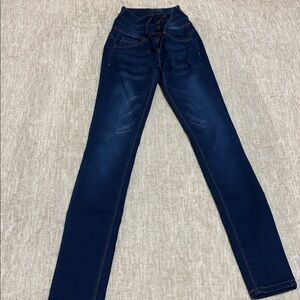 BAMBOO Women's Skinny Jeans - Dark Blue